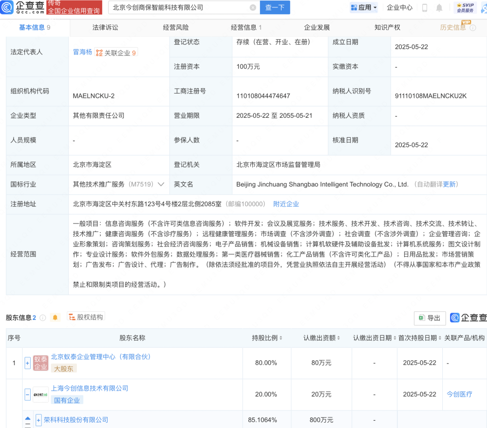 榮科科技再布局 成立智能科技新公司，加碼計算機軟硬件零售賽道